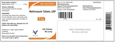 Container Label - 5 mg.jpg Methimazole Tablets, USP 5 mg - Container Label 5 mg